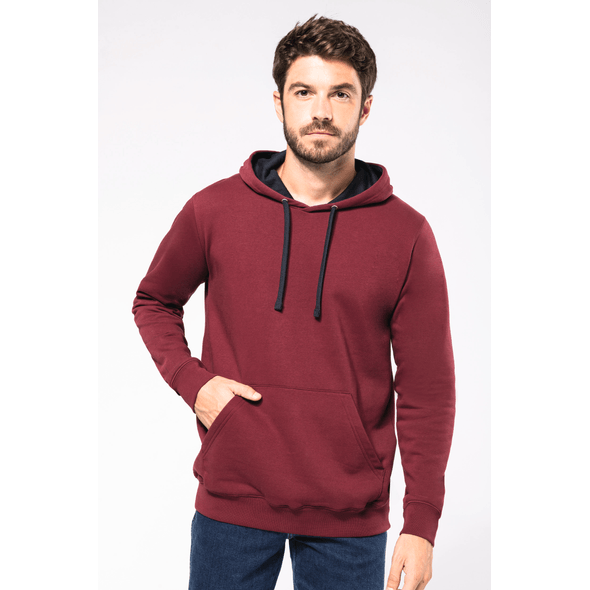 Kariban | Felpa con cappuccio in contrasto